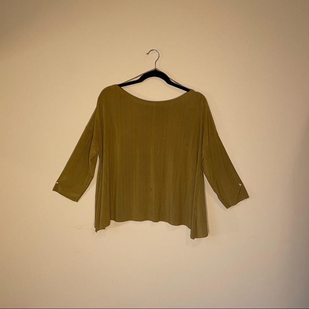 ZARA BW COLLECTION FLOWY METALLIC TOP